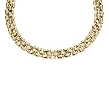Fossil Arden Watch Links Gold-Tone Stainless Steel Chain Necklace - Preorder
