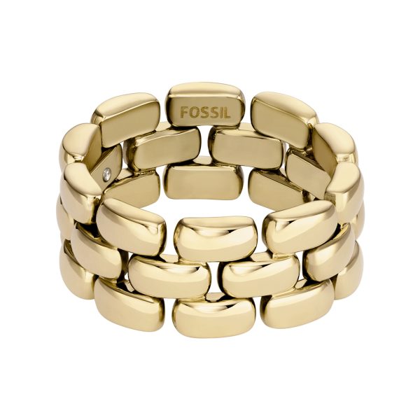 Fossil Arden Watch Links Gold-Tone Stainless Steel Band Ring - Preorder