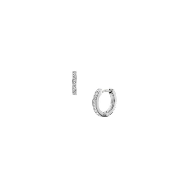 Fossil Ellis Pavé Glitz Stainless Steel Hoop Earrings - Preorder