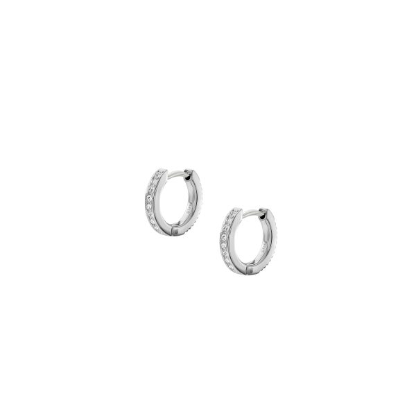 Fossil Ellis Pavé Glitz Stainless Steel Hoop Earrings - Preorder