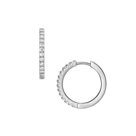 Fossil Ellis Pavé Glitz Stainless Steel Hoop Earrings - Preorder