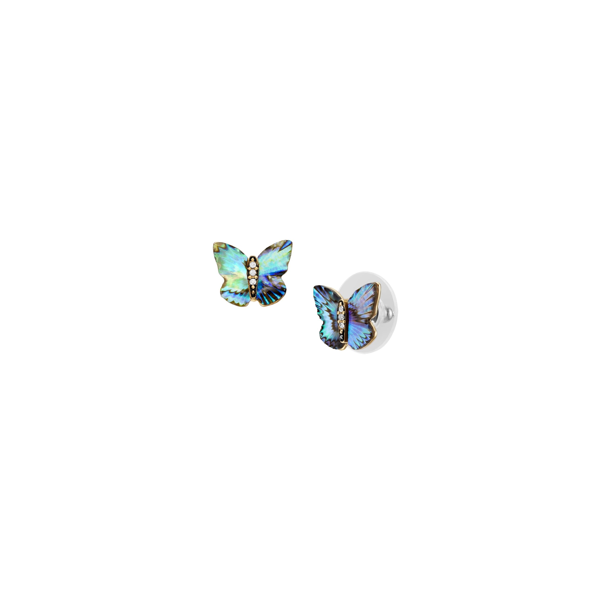 Fossil Sutton Butterfly Wings Multicolor Abalone Stud Earrings - Preorder - Image 6