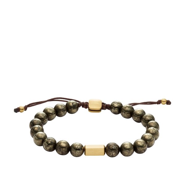 Fossil Galaxy Beads Gray Pyrite Beaded Bracelet - Preorder