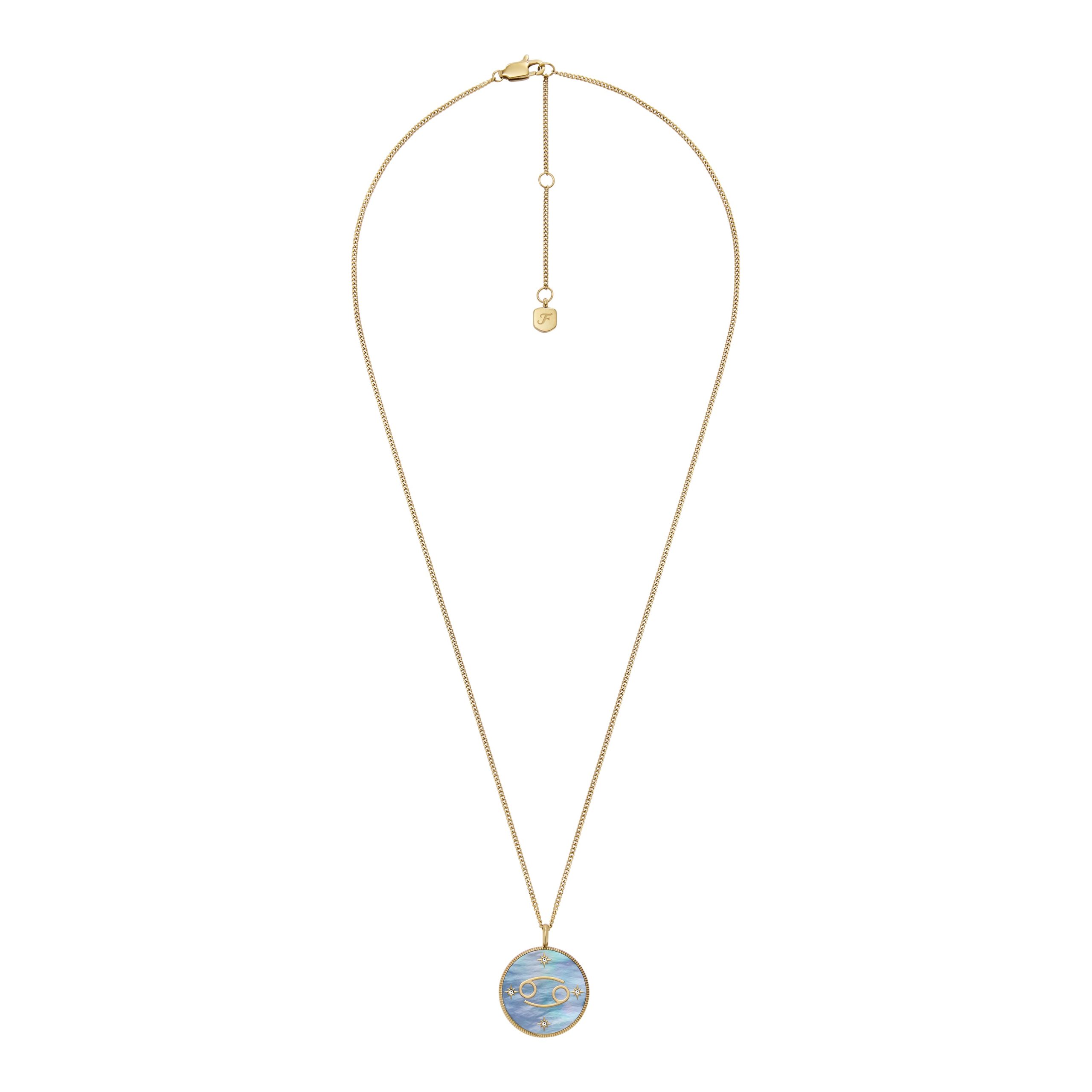 Fossil Cancer Sutton Zodiac Gold-Tone Stainless Steel Black Mother-of-Pearl Pendant Necklace - Preorder - Image 7