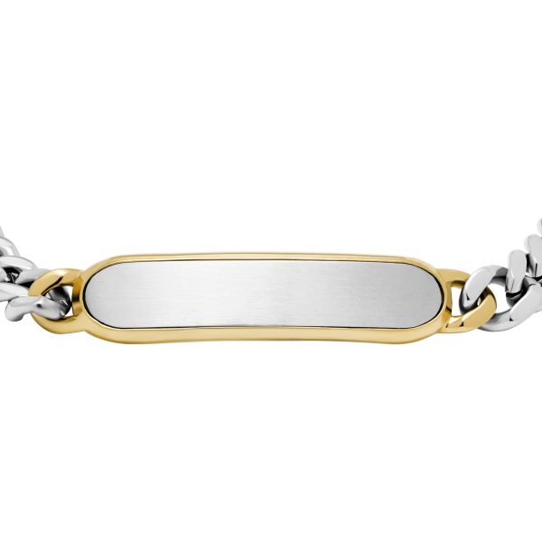 Fossil Ellis Two-Tone Stainless Steel ID Bracelet - Preorder