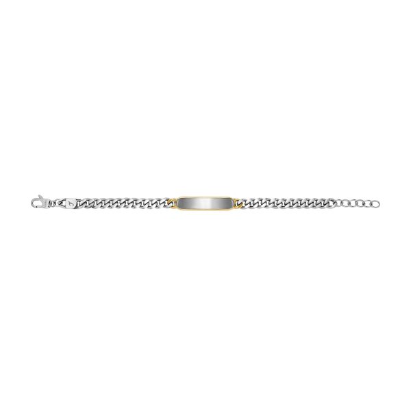 Fossil Ellis Two-Tone Stainless Steel ID Bracelet - Preorder