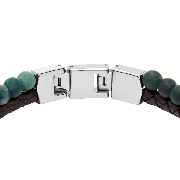 Fossil Beads Brown Leather Multi-Strand Bracelet - Preorder