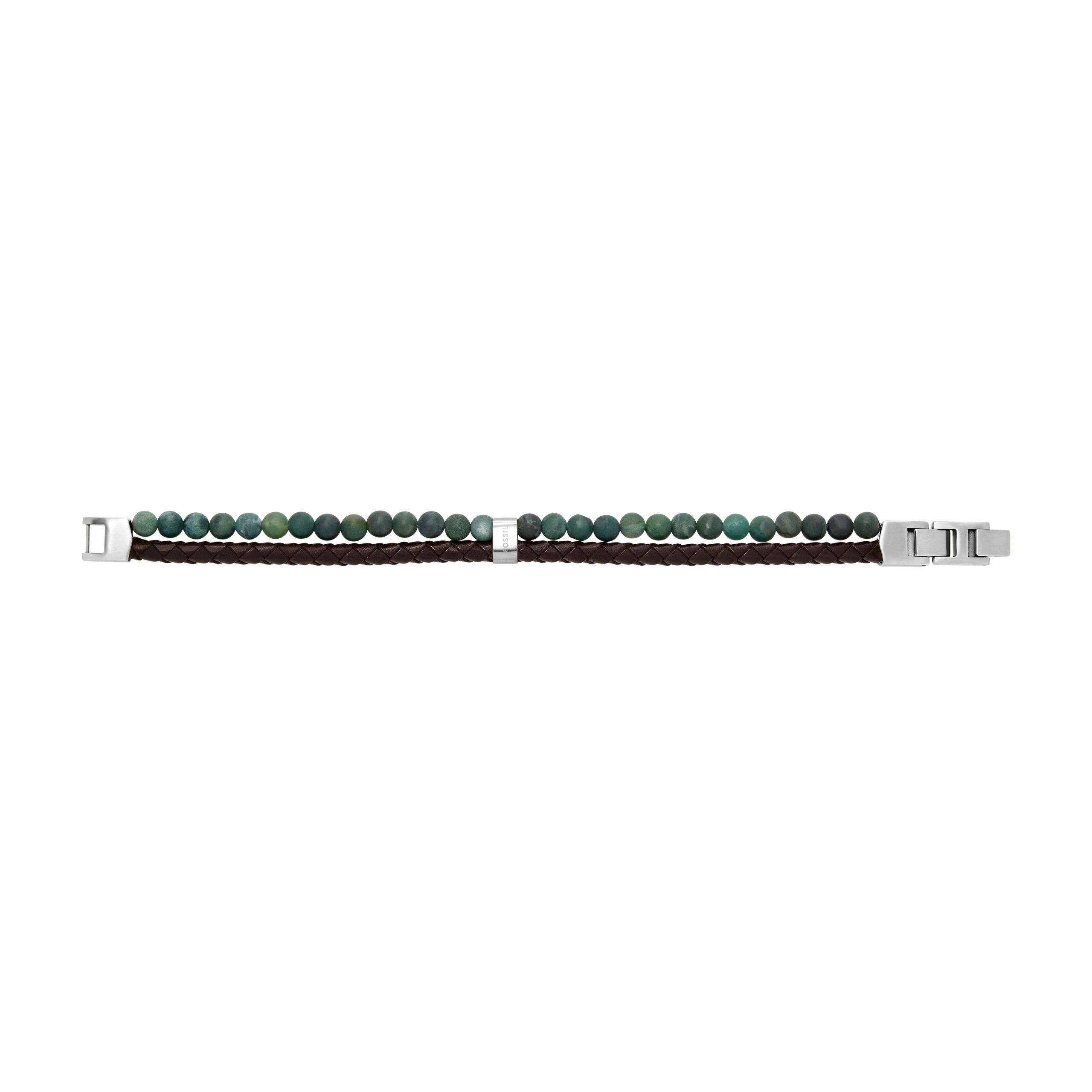 Fossil Beads Brown Leather Multi-Strand Bracelet - Preorder - Image 8