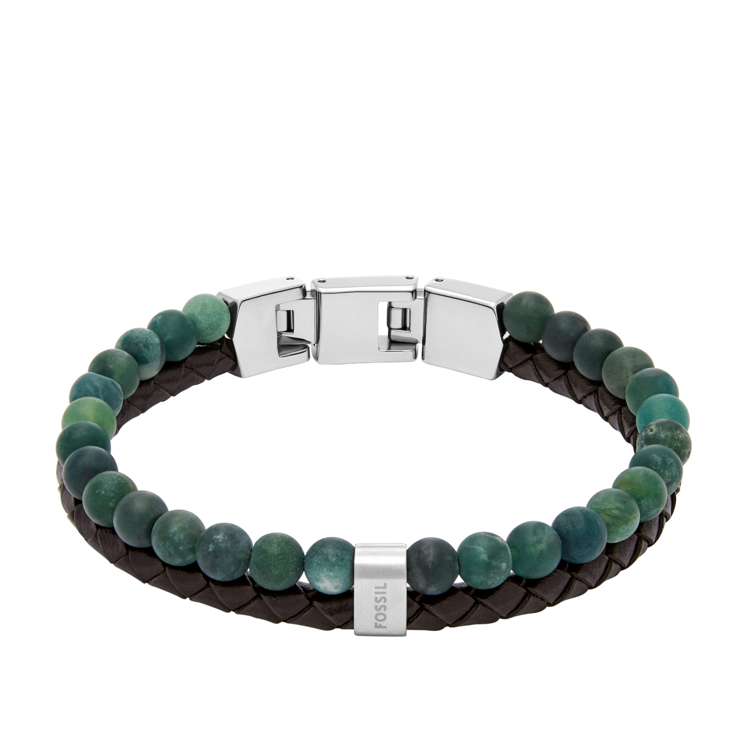 Fossil Beads Brown Leather Multi-Strand Bracelet - Preorder - Image 5