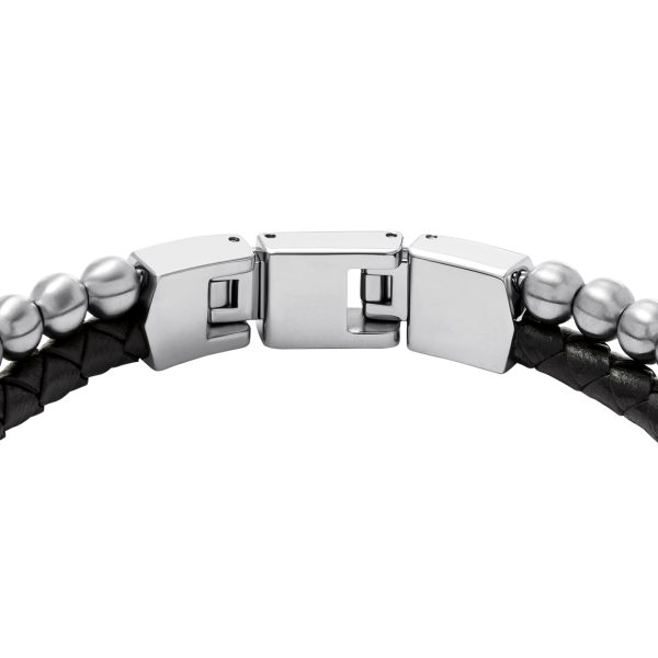Fossil Beads Black Leather Multi-Strand Bracelet - Preorder