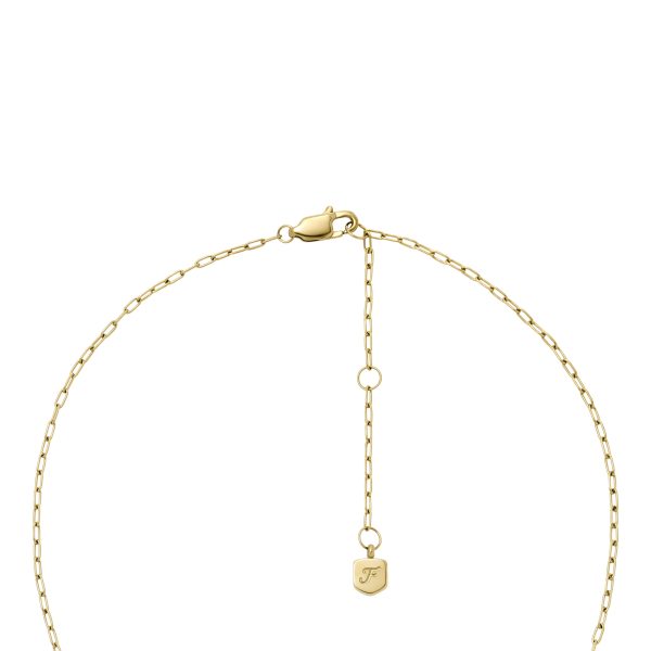 Fossil Sadie All My Love Gold-Tone Stainless Steel Heart Pendant Necklace - Preorder