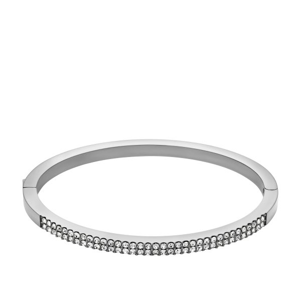 Fossil Ellis Pavé Glitz Stainless Steel Bangle Bracelet - Preorder