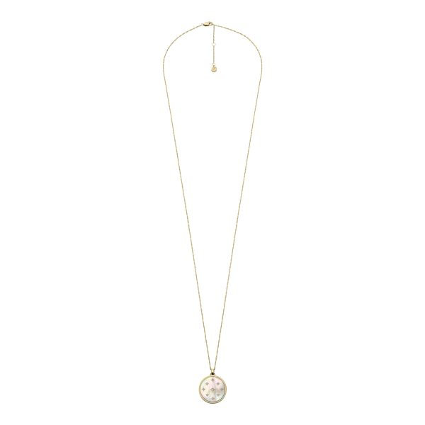 Fossil Merrit Northlight Collection Gold-Tone Stainless Steel Pendant Necklace - Preorder