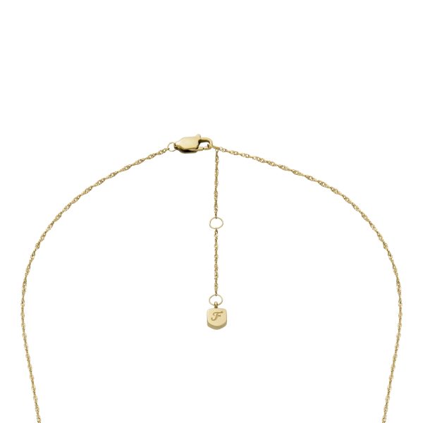 Fossil Merrit Northlight Collection Gold-Tone Stainless Steel Pendant Necklace - Preorder