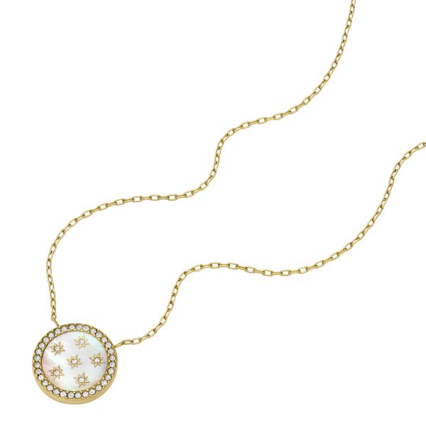 Fossil Merrit Northlight Collection Gold-Tone Stainless Steel Pendant Necklace - Preorder