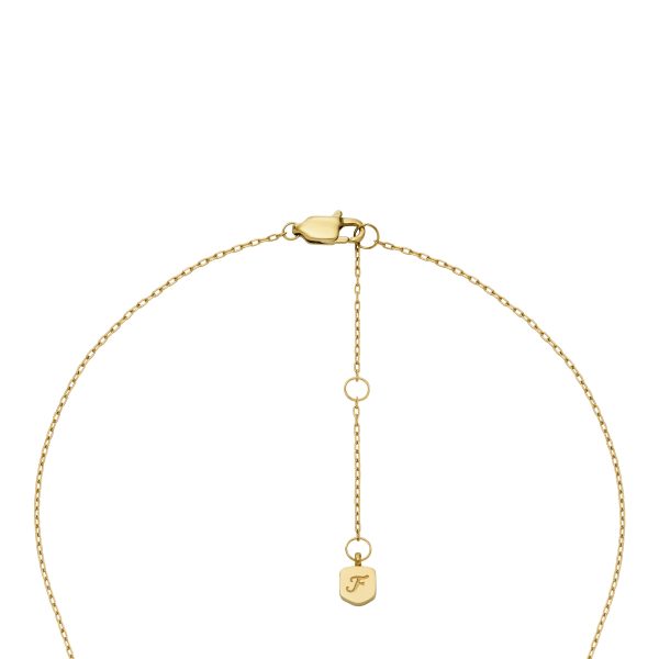 Fossil Merrit Northlight Collection Gold-Tone Stainless Steel Pendant Necklace - Preorder