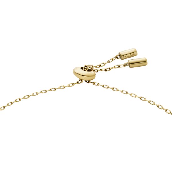 Fossil Merrit Northlight Collection Gold-Tone Stainless Steel Station Bracelet - Preorder