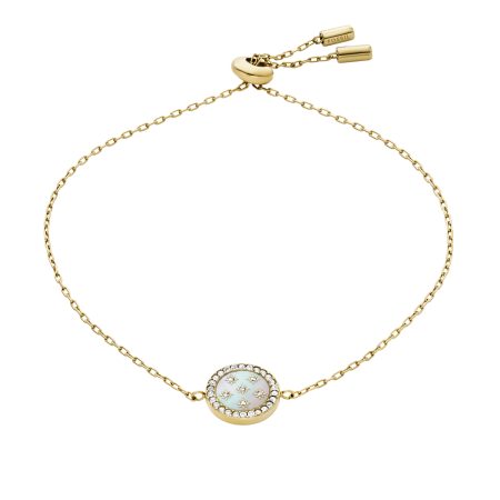 Fossil Merrit Northlight Collection Gold-Tone Stainless Steel Station Bracelet - Preorder