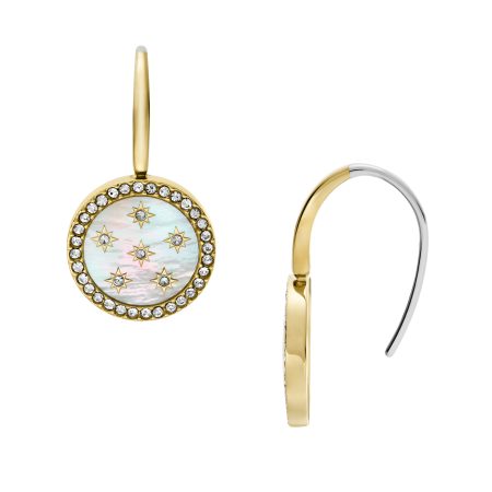 Fossil Merrit Northlight Collection Gold-Tone Stainless Steel Drop Earrings - Preorder