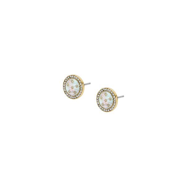 Fossil Merrit Northlight Collection Gold-Tone Stainless Steel Stud Earrings - Preorder