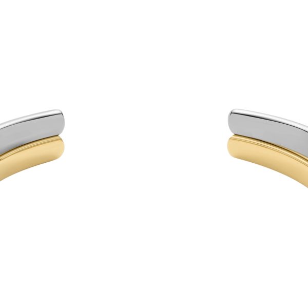 Fossil Ellis Domed Collection Two-Tone Stainless Steel Cuff Bracelet - Preorder