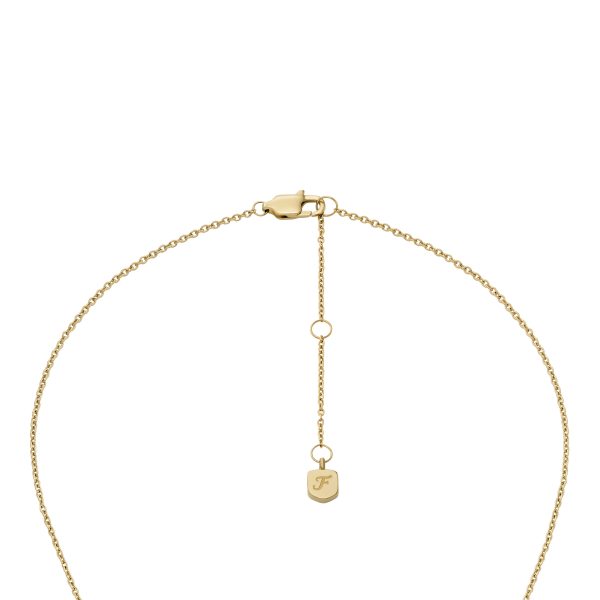Fossil Sadie Gold-Tone Stainless Steel Heart Necklace and Earrings Gift Set - Preorder