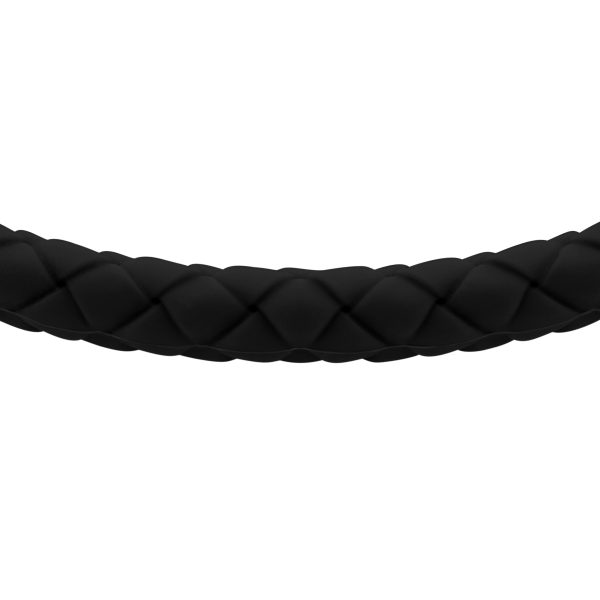 Fossil Machine Knurled Texture Black Silicone Station Bracelet - Preorder