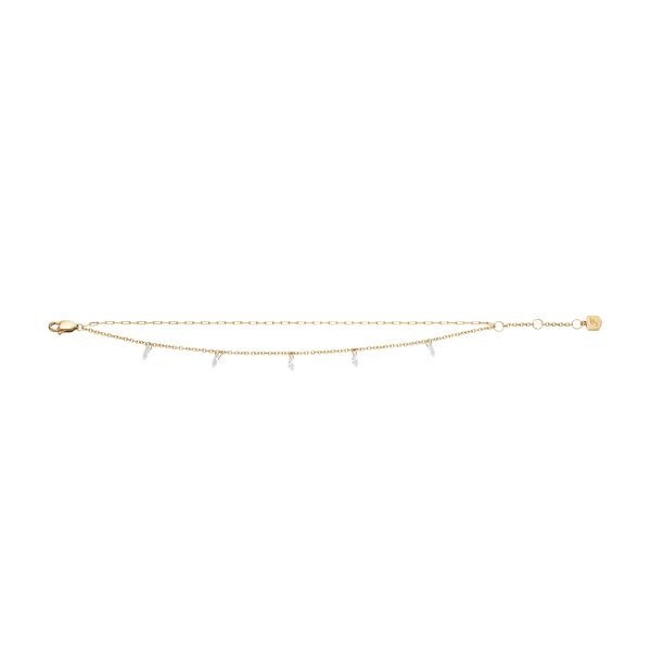 Fossil Ellis Shaky Glitz Gold-Tone Stainless Steel Multi-Strand Bracelet - Preorder