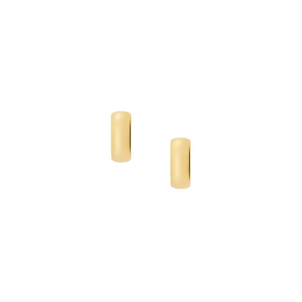 Fossil Ellis Domed Collection Two-Tone Stainless Steel Hoop Earrings - Preorder