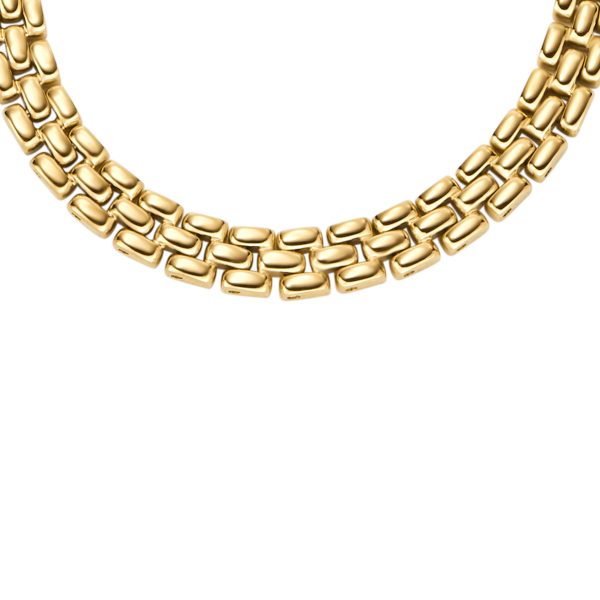 Fossil Arden Watch Links Gold-Tone Stainless Steel Chain Necklace - Preorder
