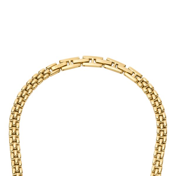 Fossil Arden Watch Links Gold-Tone Stainless Steel Chain Necklace - Preorder