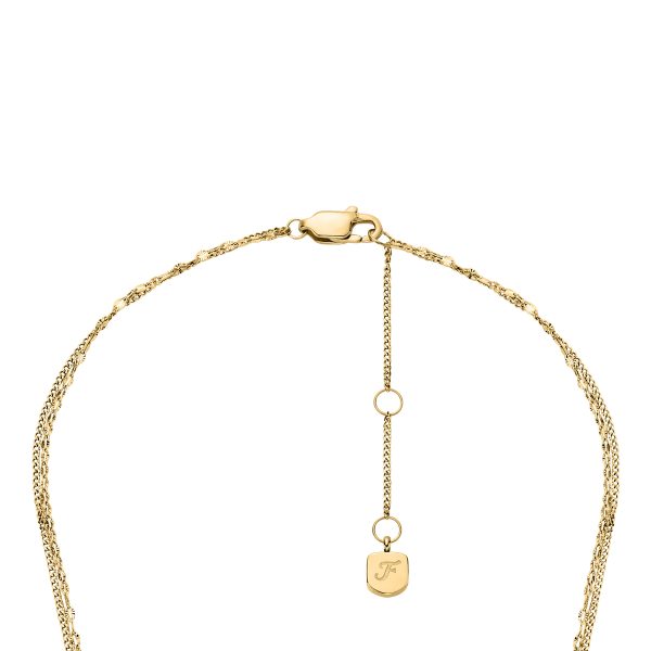 Fossil Sutton Horseshoe Gold-Tone Stainless Steel Multi Strand Necklace - Preorder