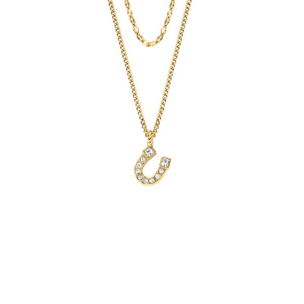 Fossil Sutton Horseshoe Gold-Tone Stainless Steel Multi Strand Necklace - Preorder