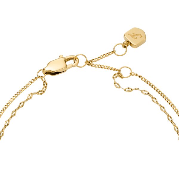 Fossil Sutton Horseshoe Gold-Tone Stainless Steel Multi Strand Bracelet - Preorder