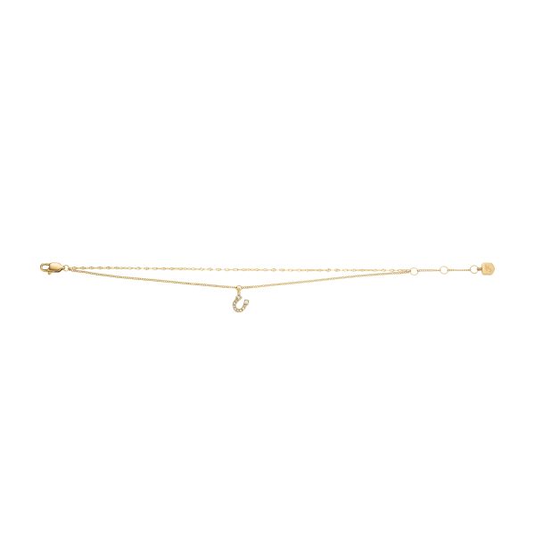 Fossil Sutton Horseshoe Gold-Tone Stainless Steel Multi Strand Bracelet - Preorder