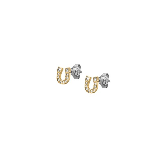 Fossil Sutton Horseshoe Gold-Tone Stainless Steel Stud Earrings - Preorder