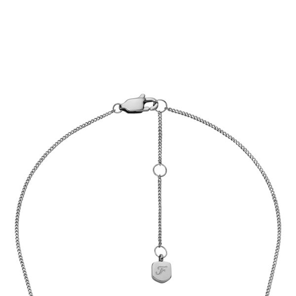 Fossil Merrit Timeless Mother Of Pearl Silver-Tone Stainless Steel Pendant Necklace - Preorder