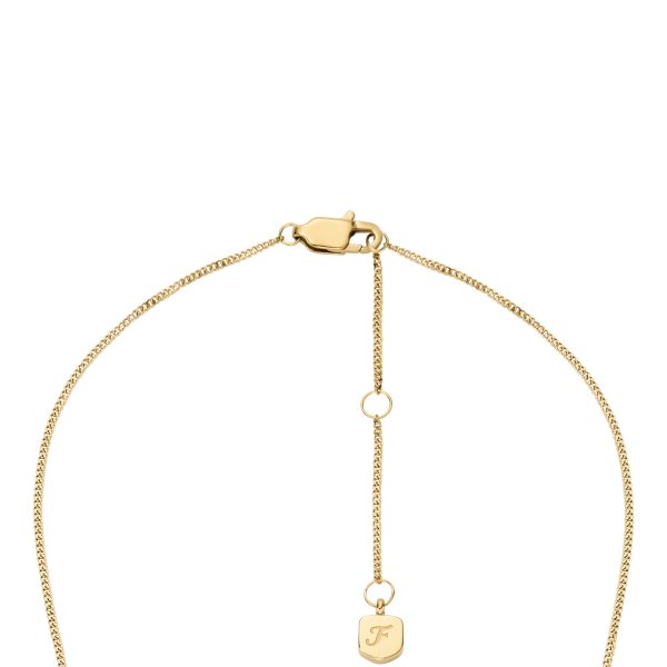 Fossil Sutton Pavé Butterfly Gold-Tone Stainless Steel Pendant Necklace - Preorder