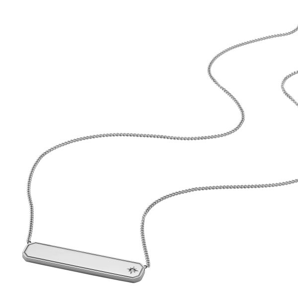 Fossil Sadie Stainless Steel ID Necklace - Preorder