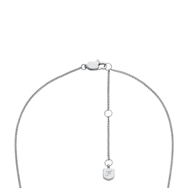 Fossil Sadie Stainless Steel ID Necklace - Preorder