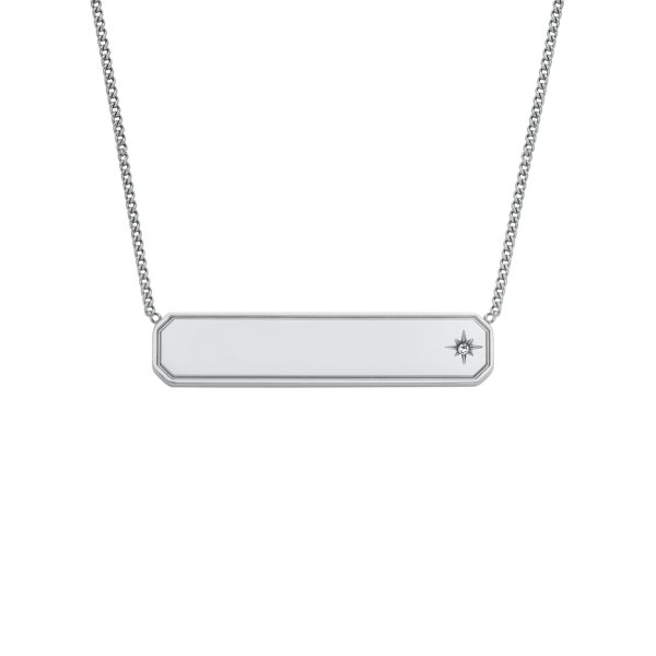 Fossil Sadie Stainless Steel ID Necklace - Preorder