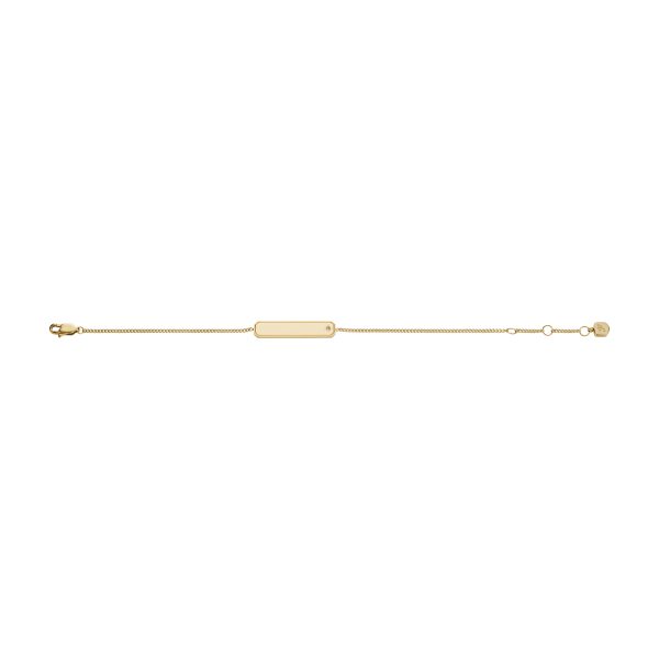 Fossil Sadie Gold-Tone Stainless Steel ID Bracelet - Preorder