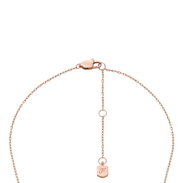Fossil Merrit Northlight Collection Rose Gold-Tone Stainless Steel Pendant Necklace - Preorder