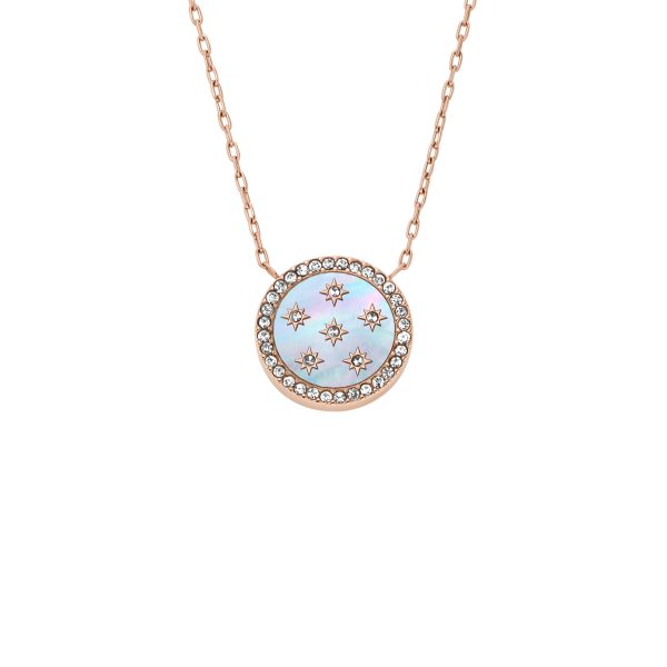 Fossil Merrit Northlight Collection Rose Gold-Tone Stainless Steel Pendant Necklace - Preorder