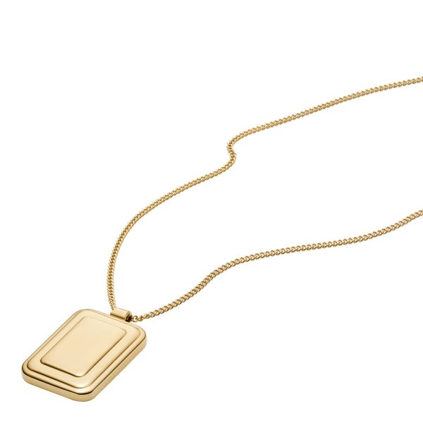 Fossil Raquel Gold-Tone Stainless Steel Pendant Necklace - Preorder