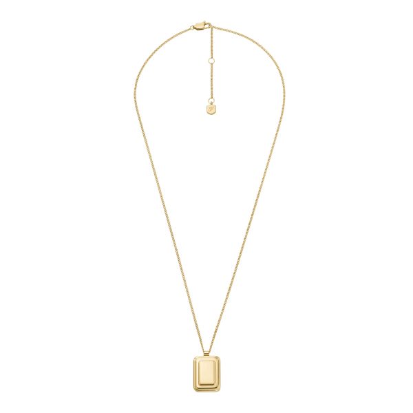 Fossil Raquel Gold-Tone Stainless Steel Pendant Necklace - Preorder