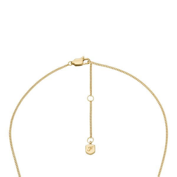 Fossil Raquel Gold-Tone Stainless Steel Pendant Necklace - Preorder