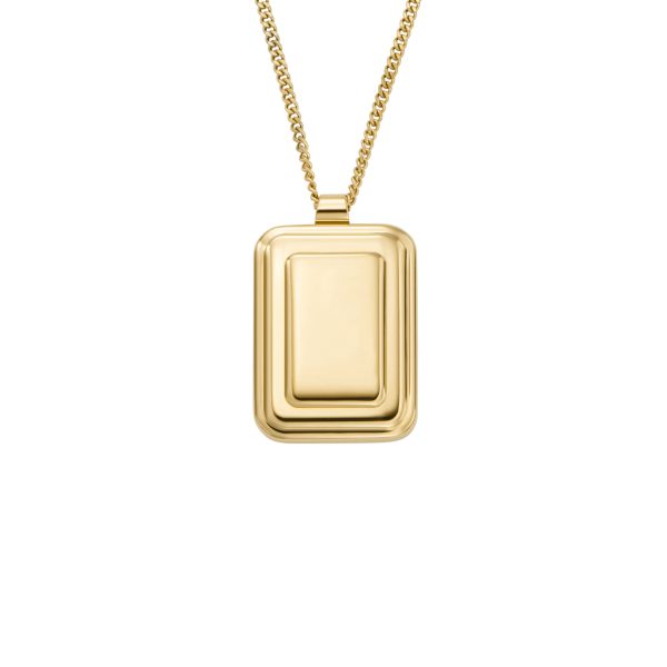 Fossil Raquel Gold-Tone Stainless Steel Pendant Necklace - Preorder