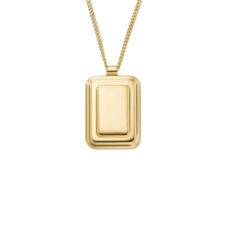 Fossil Raquel Gold-Tone Stainless Steel Pendant Necklace - Preorder