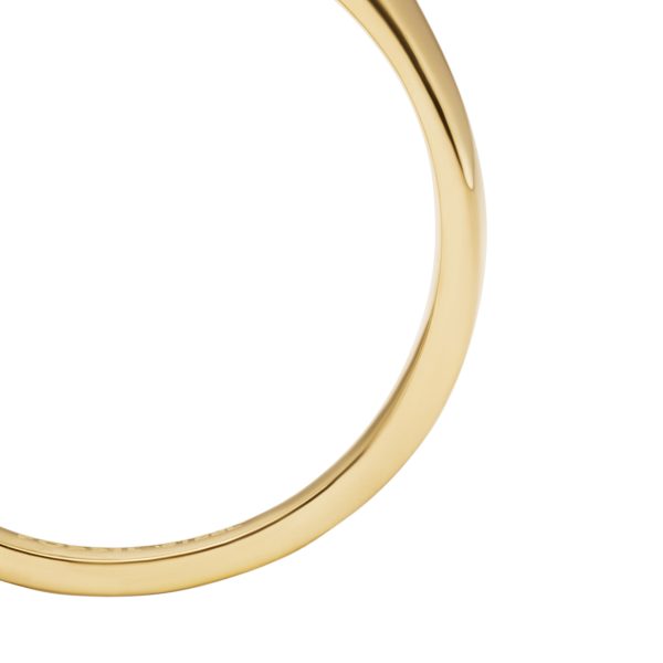 Fossil Raquel Gold-Tone Stainless Steel Signet Ring - Preorder